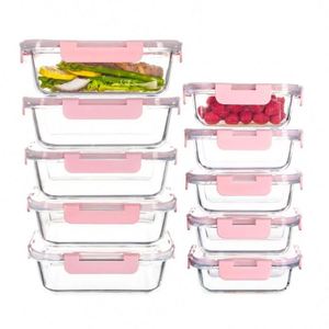 Recipiente de Vidrio de Borosilicato de Alta Calidad para Almacenamiento de Alimentos con Tapa Superior, para Loncheras y Regreso a Clases, para Uso en la Cocina - Product Image 1