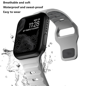Correa de Repuesto Deportiva Rectangular con Hebilla, Correa de Silicona Suave para Reloj <span class=keywords><strong>Apple</strong></span> <span class=keywords><strong>Watch</strong></span> Series <span class=keywords><strong>7</strong></span> 8 9 10 11 Ultra 2 SE - Product Image 2