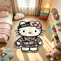 Tapis en peluche Sanrio personnalisé, fait main, moderne, design anime doux, pour salon, chambre, décoration intérieure