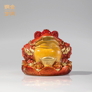 Adorno de Rana Dorada de Cobre, Estilo Chino, Decoración para Mesa de Té, Ocho Direcciones de la Riqueza y Auspicios, de Copper Art Workshop - Product Image 2