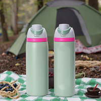 Nuevo Vaso Térmico de Acero Inoxidable de Doble Pared, 16oz 19oz 24oz 32oz, con Asa Abatible, para Deportes y Viajes