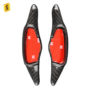 Accessoires d'intérieur de <span class=keywords><strong>voiture</strong></span> en Fiber de carbone ES Paddle Shifters Cover pour Hyundai Oncino Phase One 2019 pour l'instant - Product Image 1