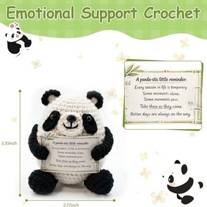 Panda en Crochet Positif : Adorable Panda d'Écoute en Crochet – Cadeau de Remise de Diplôme pour Elle et Lui, Cadeau Anti-Stress d'Anniversaire - Product Image 4