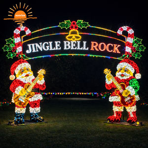 Arche lumineuse LED Jingle <span class=keywords><strong>Bell</strong></span> <span class=keywords><strong>Rock</strong></span> Santa pour événements de Noël en plein air et affichage sur le thème de la musique festive - Product Image 6