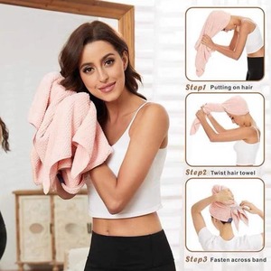 Turbante de secado de cabello de belleza de microfibra personalizado salón Spa peluquería turbante <span class=keywords><strong>toallas</strong></span> envoltura <span class=keywords><strong>para</strong></span> barbería - Product Image 5