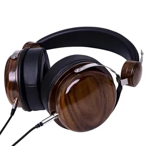 Hot Sales New Type Earphones & Headphones LX-W01 Wired Headphones Wood Over-ear Headphones Waterproof