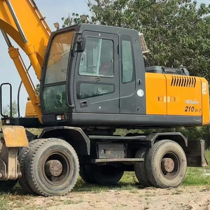 Excavatrice sur pneus Hyundai 210W-7 de 21 tonnes d'occasion, 95% neuve, prix bas, machines de construction lourdes, moteur, boîte de vitesses, pompe, moteur 125kw - Product Image 1