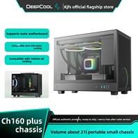 Boîtier en acier Deepcool Ch160plus de taille moyenne pour ordinateurs de bureau MicroATX, portable, prend en charge le refroidissement à eau de 240 mm