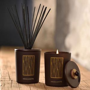 Ensemble de bougies parfumées et diffuseur à bâtonnets en céramique dorée de luxe MESCENTE - Product Image 5