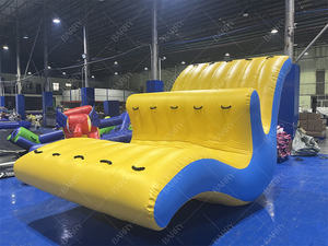 Parque de atracciones al aire libre, marco de Metal duradero móvil, piscina de Pvc para juguetes de agua, tobogán de agua, Parque Acuático terrestre inflable - Product Image 3