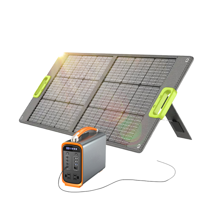 Foldable 60W Portable Solar Panel Ideal for Camping Hiking Compatible with Jackery Bluetti EcoFlow Small Power Stations
