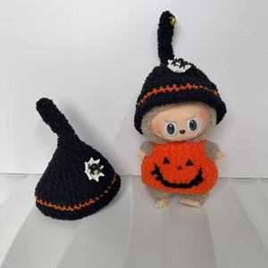 Labubu <b>Doll</b> Clothes And Hats Knitted Halloween Costume Set For Kids Unisex Plush Toy <b>Accessories</b> - Product Image 3