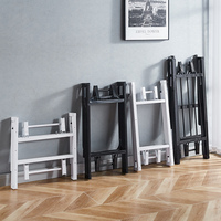 Support de table pliable en métal à double poutre renforcée, pied de table de bureau durable