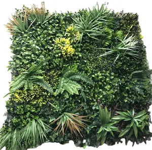 Panel de hojas para decoración interior de jardín, Planta Artificial de boj para pared, césped verde