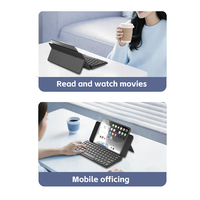 Mini clavier d'ordinateur portable BT sans fil pour Apple iPad avec étui