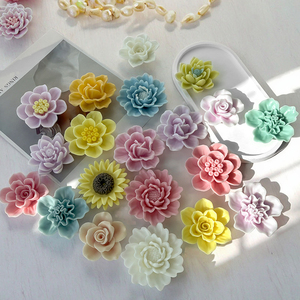3D múltiples tipos flor yeso vela molde de silicona Diy Rosa peonía loto Camelia crisantemo jabón resina moldes de silicona - Product Image 1