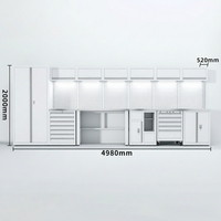 Meilleures ventes OEM : Ensemble d'armoires modulaires autoportantes réglables en acier laminé à froid robuste pour atelier de mécanique et garage