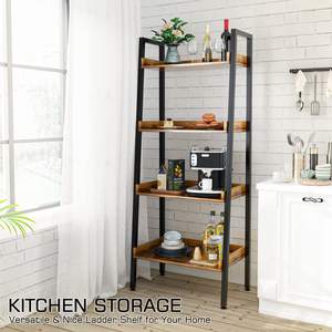 رف كتب مكعبات مفتوح 4 طبقات عالي الجودة عتيق من شركة التصنيع الأصلية مكواة قياسية لغرفة المعيشة رف من الحديد المطاوع - Product Image 4