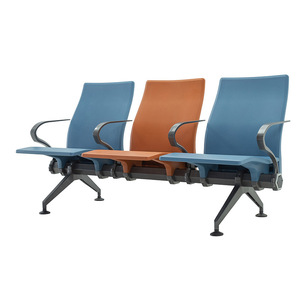 Sillas de espera Ausnutria Hospital Row Chairs DZ-062 de aleación de aluminio y PU con reposabrazos para áreas de espera - Product Image 1