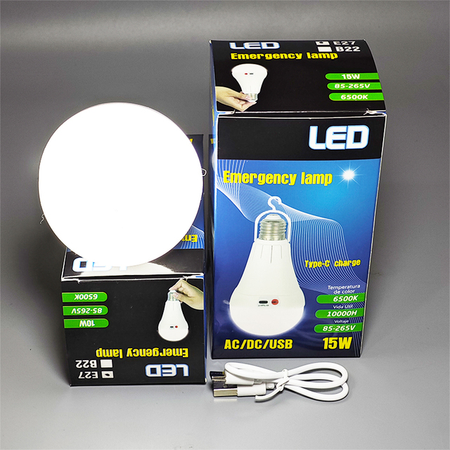 DOB Fast Charging Rechargeable Bulb Led Lighting Bulb Emergency Series 10w 15w Light Led Bulb