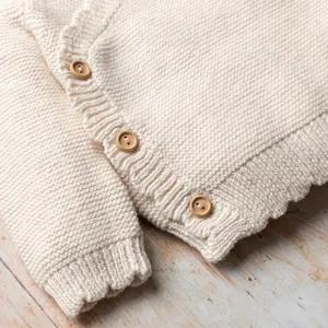 Manufacturers 2024 New Designer Chunky Babi Newborn Custom Knitted Girls Cardigan Sweater