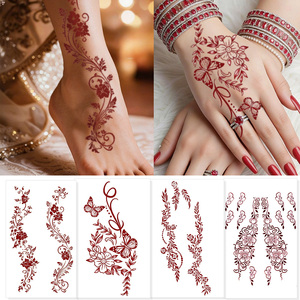 Tatuajes Temporales <span class=keywords><strong>de</strong></span> Henna a Prueba <span class=keywords><strong>de</strong></span> Agua para <span class=keywords><strong>Mujer</strong></span>, Pegatinas <span class=keywords><strong>de</strong></span> Papel Blanco, <span class=keywords><strong>Tatuaje</strong></span> Falso para Manos y Piernas, Diseño <span class=keywords><strong>de</strong></span> Arte Corporal con Transferencia <span class=keywords><strong>de</strong></span> Agua - Product Image 3