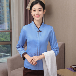 Tenue <span class=keywords><strong>de</strong></span> <span class=keywords><strong>travail</strong></span> à manches longues pour femmes, pour le personnel d'hôtellerie, <span class=keywords><strong>de</strong></span> restauration et <span class=keywords><strong>de</strong></span> nettoyage des locaux - Product Image 6