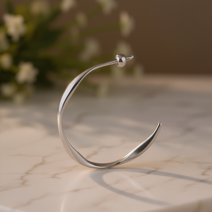 E3425 925 Silver <b>Hoop</b> <b>Earrings</b> Minimalist Design Everyday Wear Unisex Champagne White <b>Fine</b> Jewelry - Product Image 2