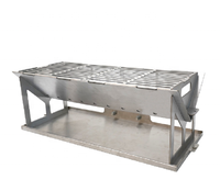 Poêle à bois de camping extérieur en acier inoxydable Portable BBQ Grill Type de carte Pliant Poêle à bois Taille moyenne
