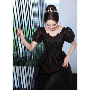 Evening Dress V-Neck A-Line Chiffon Candy Color With Sequin Embellishment For Graduation Art Exam Performance Bridesmaid - Product Image 2