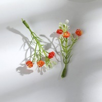 Mini-tiges de fleurs artificielles multicolores en gypsophile, petites brindilles en plastique pour couronnes DIY, boîtes cadeaux, arrangements floraux de mariage