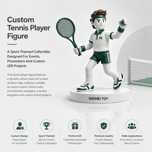 WEIMEI TOY Fabricants <span class=keywords><strong>de</strong></span> poupées personnalisées, conception <span class=keywords><strong>de</strong></span> jouets en vinyle PVC sur le thème du tennis, fabrication <span class=keywords><strong>de</strong></span> jouets en vinyle personnalisés, jouet sur le thème du sport pour événement <span class=keywords><strong>de</strong></span> club - Product Image 2