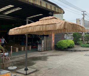 <span class=keywords><strong>Grand</strong></span> <span class=keywords><strong>parasol</strong></span> en <span class=keywords><strong>paille</strong></span> de chaume pour cour extérieure - Product Image 2