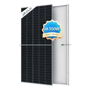 ספק מפעל JA 550w פאנל סולארי 182 מ""מ מונו-גביש 545 וואט JAM72S30 530-555/MR פאנלים סולאריים ביתיים