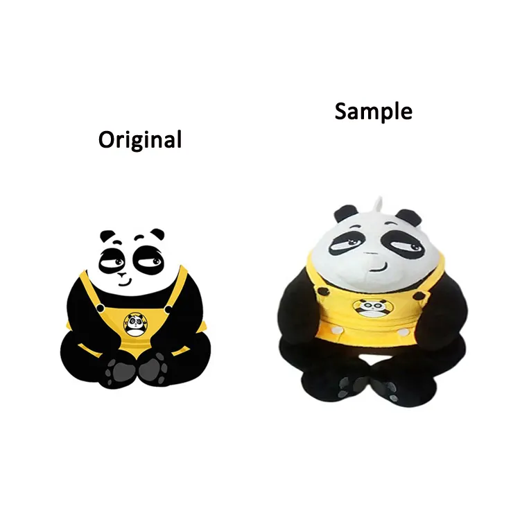 Giocattolo personalizzati creatore furry plushies rotonda zoo animali made morbido farcito giocattoli di peluche panda