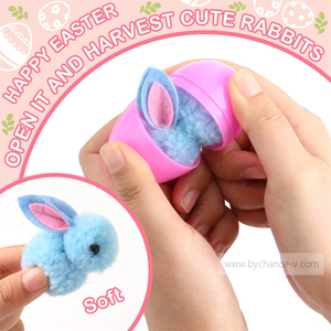 Promociones de restaurante de Pascua, lindos juguetes de peluche de conejito <span class=keywords><strong>en</strong></span> huevos de cápsula sorpresa para una experiencia gastronómica familiar - Product Image 3