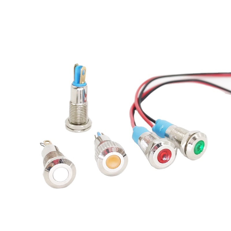 Waterproof Led Indicator Lights Signal Lamp Panel Metal 6mm 8mm 10mm Luminous Light