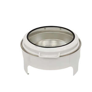 Plats de service de luxe personnalisés en acier inoxydable blanc pour la restauration hospitalière, chauffe-plats de buffet 6L à vapeur - Product Image 4