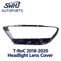 Couverture de lentille de phare avant pour Volkswagen T-ROC 2018 2019 2020, coque de phare transparente de remplacement
