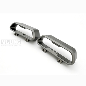 Embout d'échappement carré noir plaqué acier inoxydable pour <span class=keywords><strong>Mercedes</strong></span> Benz G400D G350 G450D G500 G580 G63 W465 2018-2026 - Product Image 2
