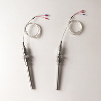 Haichen OEM Sensor RTD PT100/PT500/PT1000 Simplex 3-Kabel Buatan Khusus Thermowell SS304/316 IP65 Kelas A/B Akurasi 0.5C