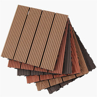 Dalles de terrasse extérieures en WPC Easy Click, 30 cm, carrées, à emboîtement, pour patio, terrasse, sol extérieur, utilisation en extérieur