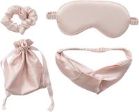 Lot de 4 masques de sommeil anti-taches, chouchous pour cheveux, bandeaux, pochettes, masques de nuit doux, lavables, portables, cadeaux pour mariages et demoiselles d'honneur