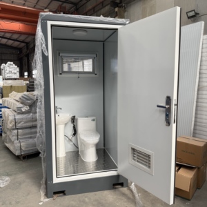 TOPPRE Salle de bain Toilette portable pour adultes Toilettes publiques <span class=keywords><strong>WC</strong></span> Salle de douche mobile Cabine de toilette VIP Toilette préfabriquée à cadre en acier léger - Product Image 1
