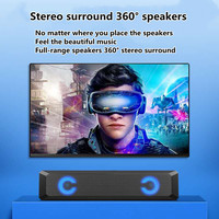 Speaker Soundbar Gaming Nirkabel A4 RGB 5v Speaker Praktis untuk Rumah, Kantor, dan Luar Ruangan