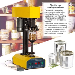 High Speed Canned Soda Juice Electric Round Plastic <b>Beer</b> Pet Bottle Soft Drink Jam Canning Aluminum Can Sealing Machine For Sale - Product Image 4