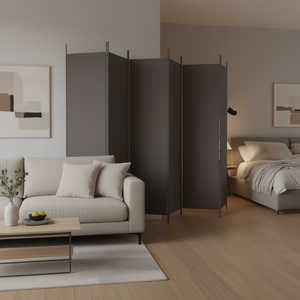 Separador de Ambientes de Tela de 6 Paneles, 118.1 x 78.7, Color Antracita, Plegable, Diseño Moderno, Mampara Móvil - Product Image 2