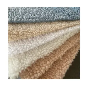 100% Polyester berbère polaire tissu pour couverture ou veste hommes faux Sherpa polaire fausse fourrure tissu - Product Image 1