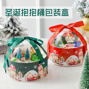Mới Bán Buôn Trong Suốt Bakery Vòng Nhựa Hộp Bánh Hộp Tráng Miệng Ice Cream <span class=keywords><strong>Container</strong></span> Cho Giáng Sinh Vui Vẻ - Product Image 2