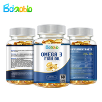 Capsules d'huile de poisson oméga 3 DHA et vitamines, 1000 mg, complément alimentaire à base de plantes, marque privée OEM